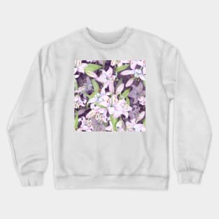 White pink lilies Crewneck Sweatshirt